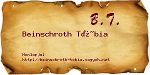 Beinschroth Tóbia névjegykártya